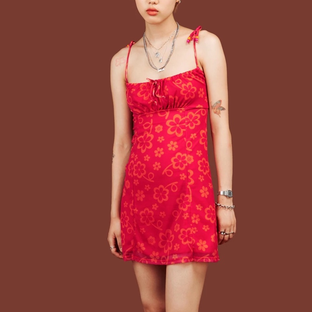 UNIF Nani Groovy Floral Mini Dress XS